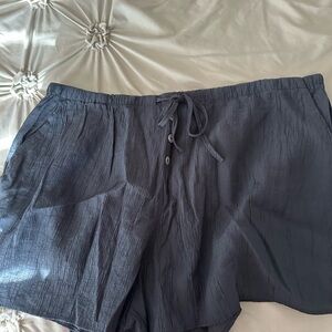 ZARA PERFECT CONDITION Dark Greyish blue  Drawstring Beach Shorts